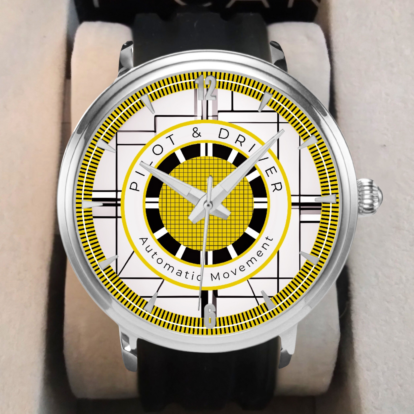 Pilot & Driver™ | Rally Art 04 | Automatic Watch | 46mm, Rubber Strap