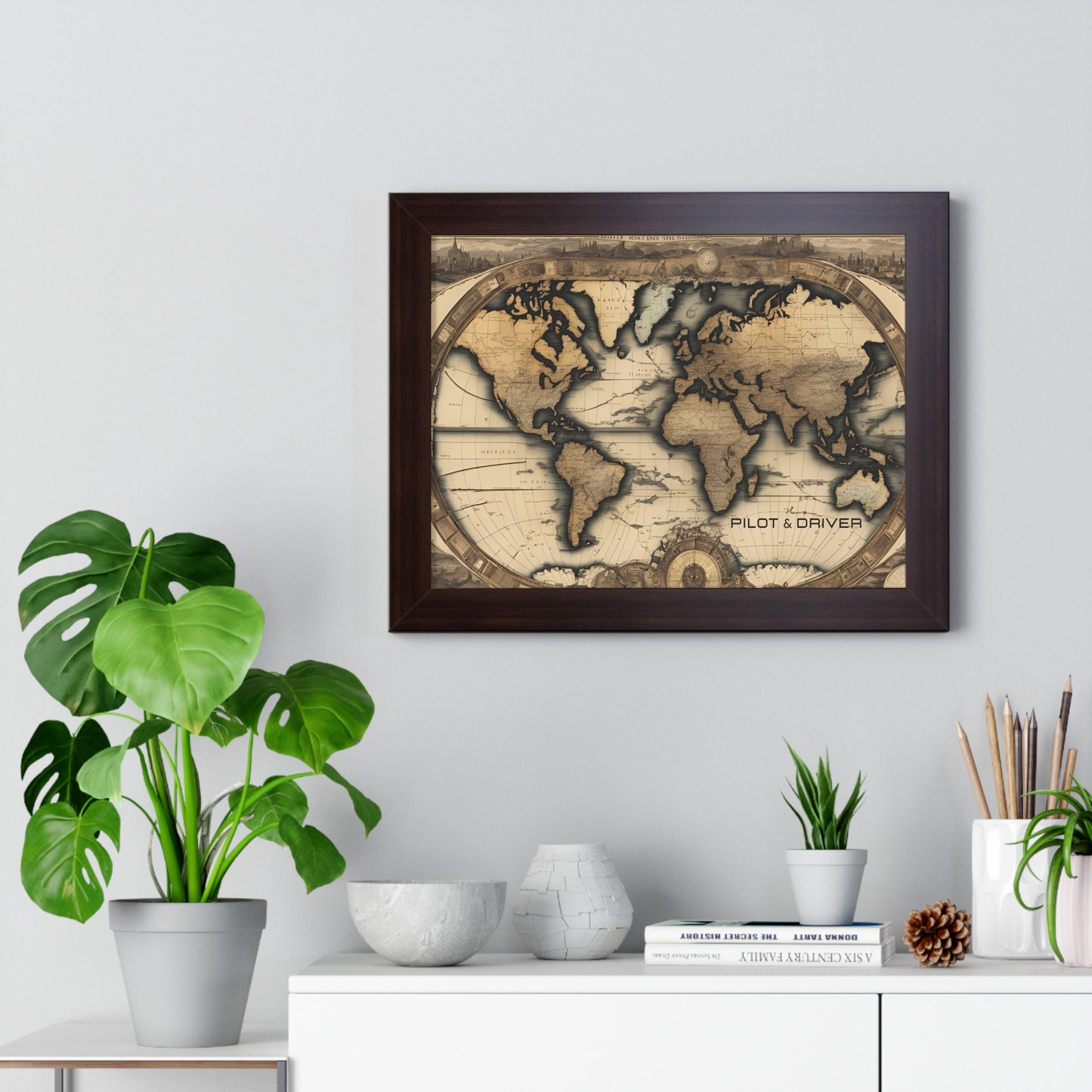 Vintage Maps Collection | Framed Giclée Print | Map 01