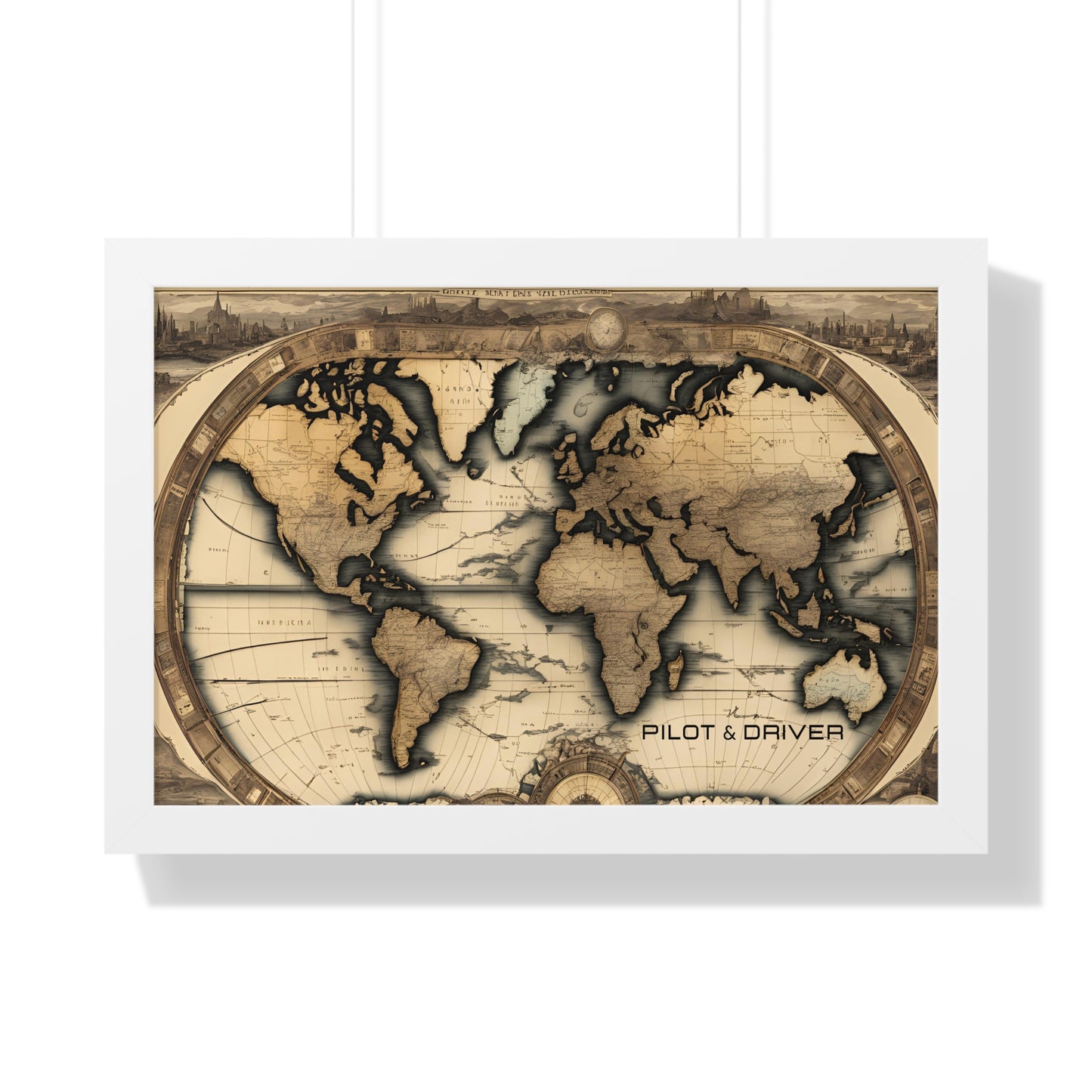 Vintage Maps Collection | Framed Giclée Print | Map 01