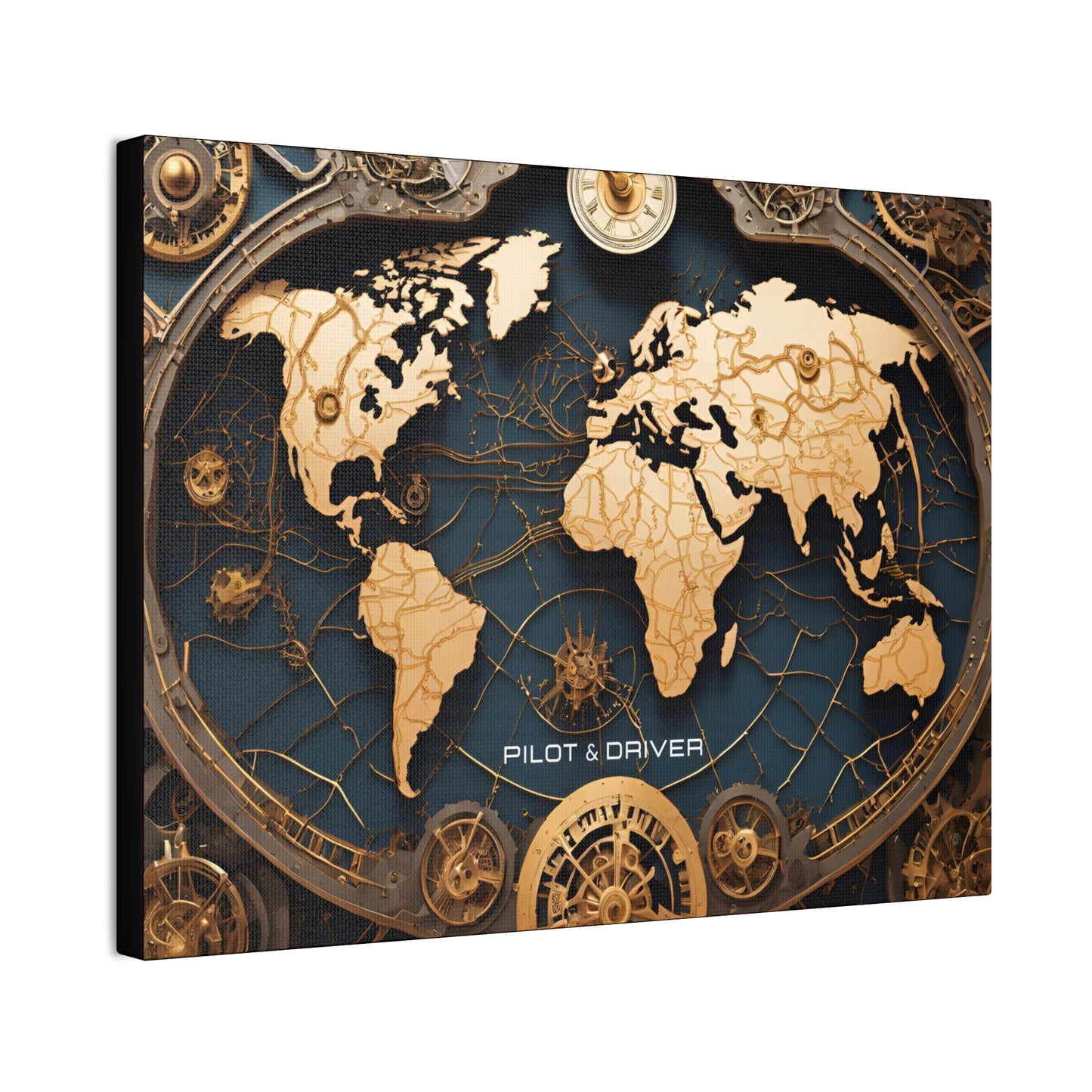 Pilot & Driver™ Vintage Maps Collection | Stretched Canvas Prints | Map 03