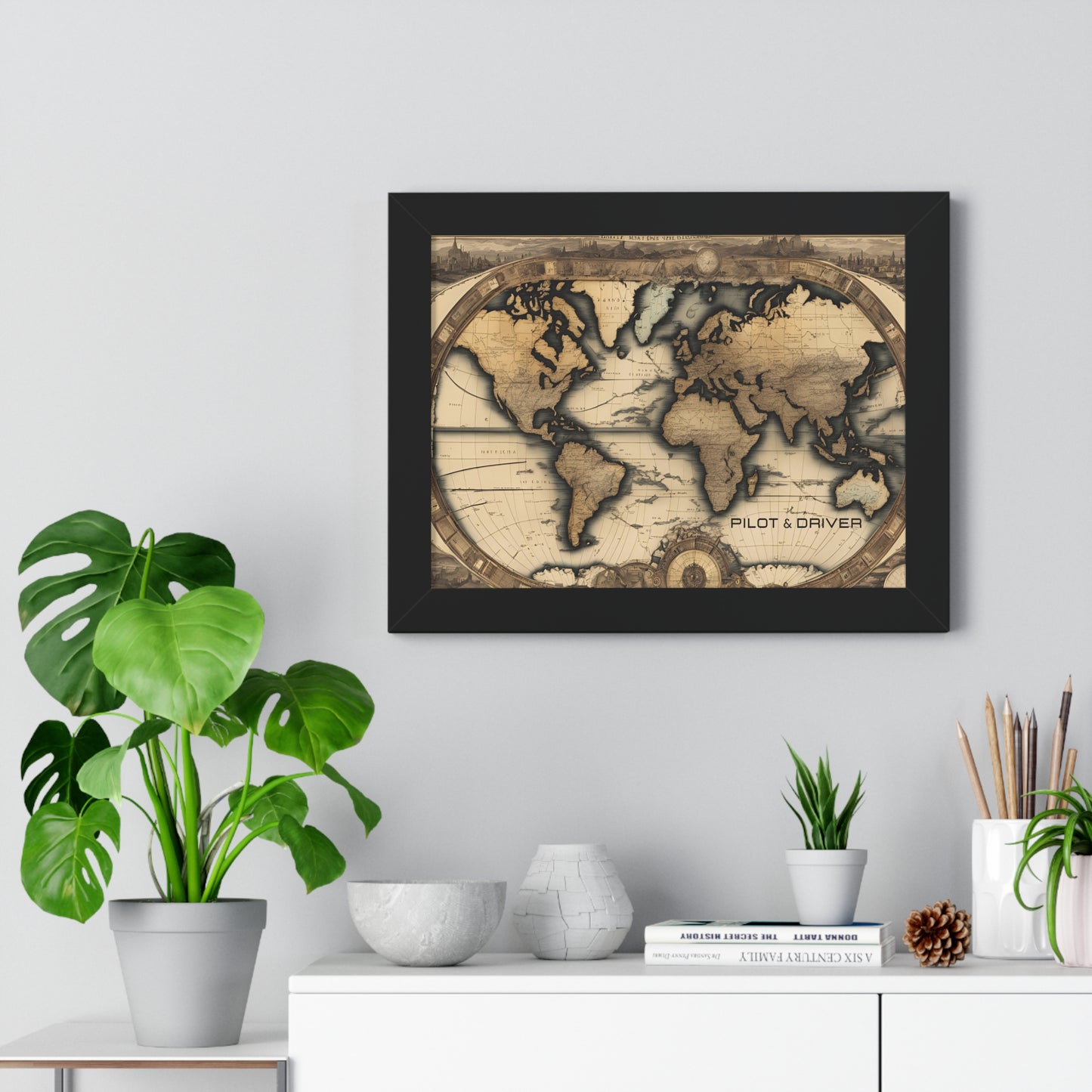Vintage Maps Collection | Framed Giclée Print | Map 01