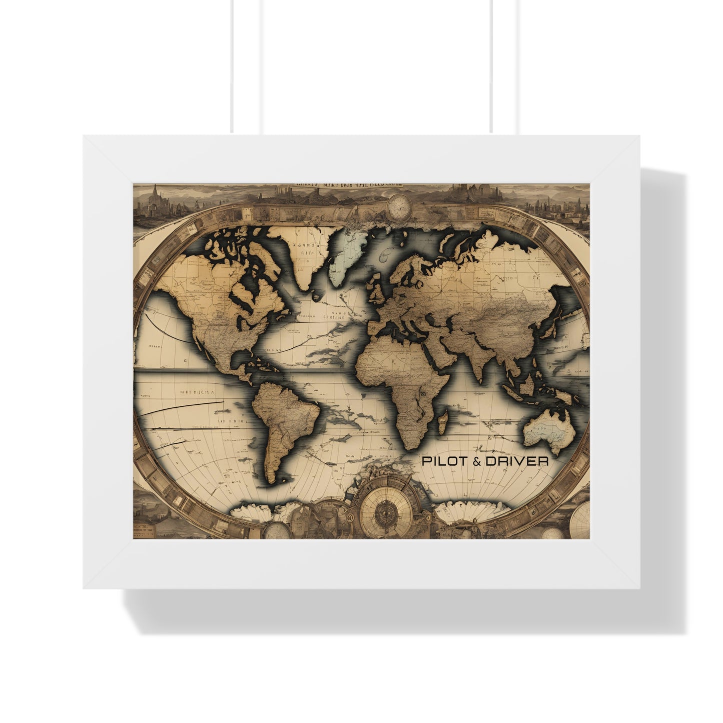 Vintage Maps Collection | Framed Giclée Print | Map 01