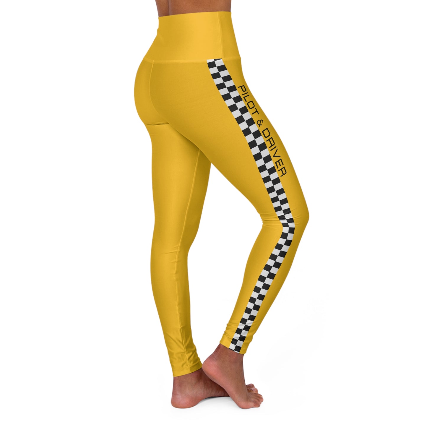Pilot & Driver™ | High-Waisted Track Leggings | Spicy Mustard 02