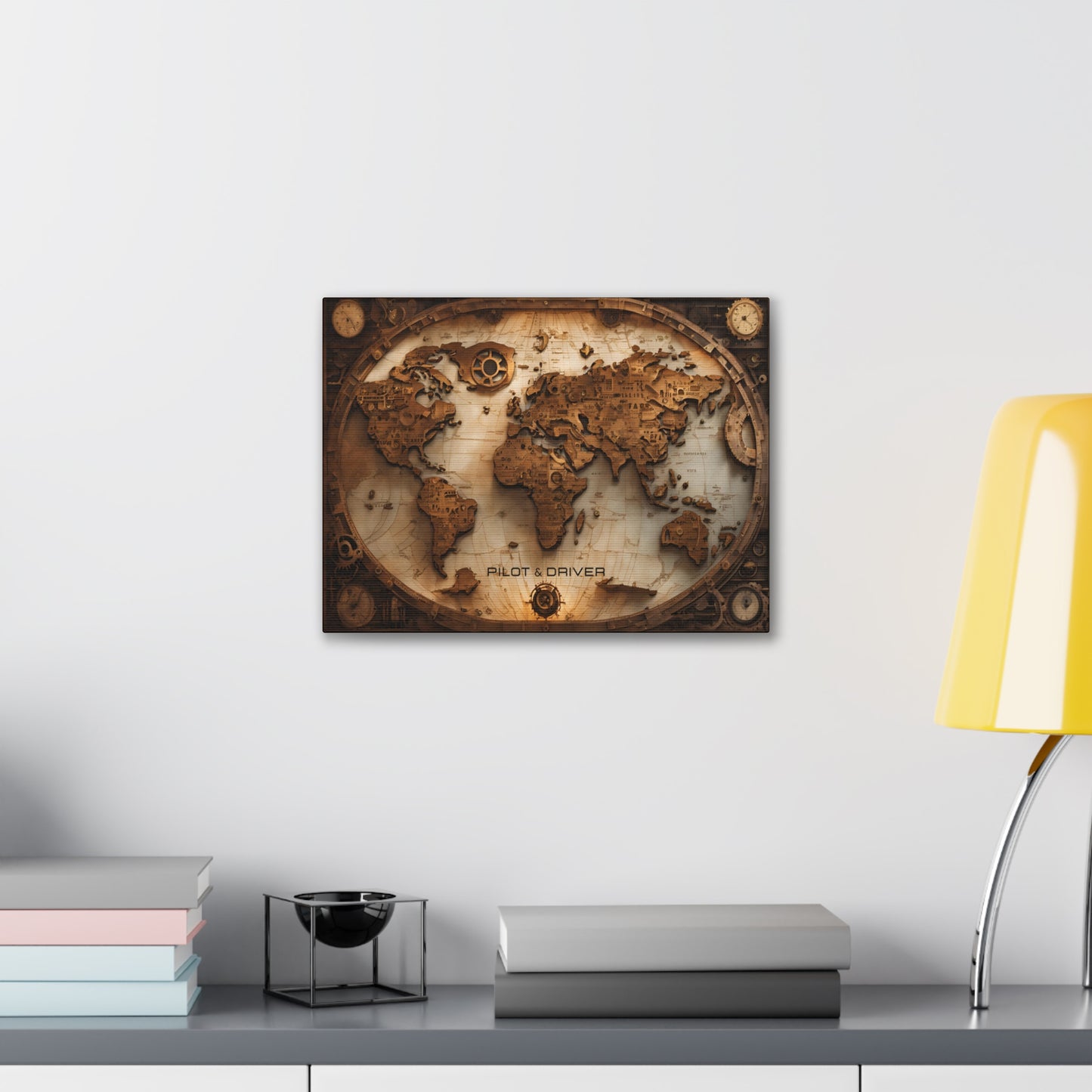 Pilot & Driver™ Vintage Maps Collection | Stretched Canvas Prints | Map 05