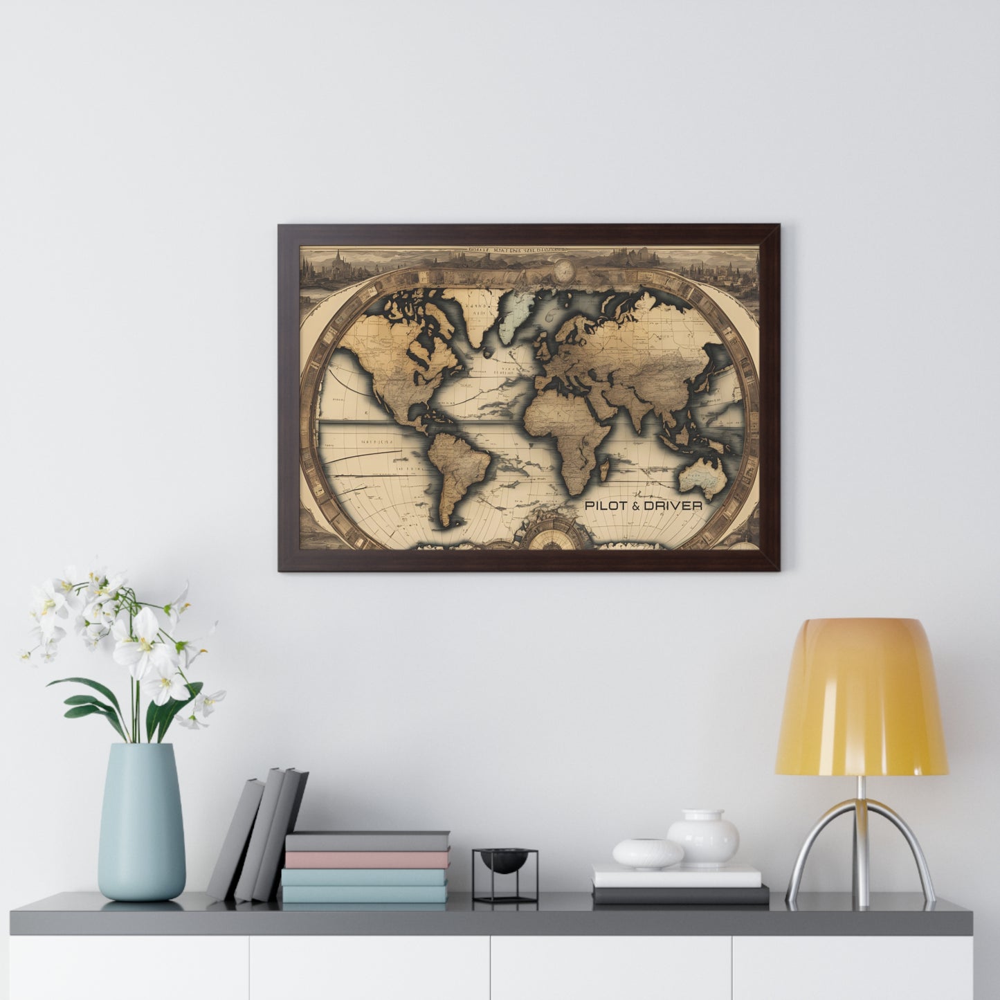 Vintage Maps Collection | Framed Giclée Print | Map 01