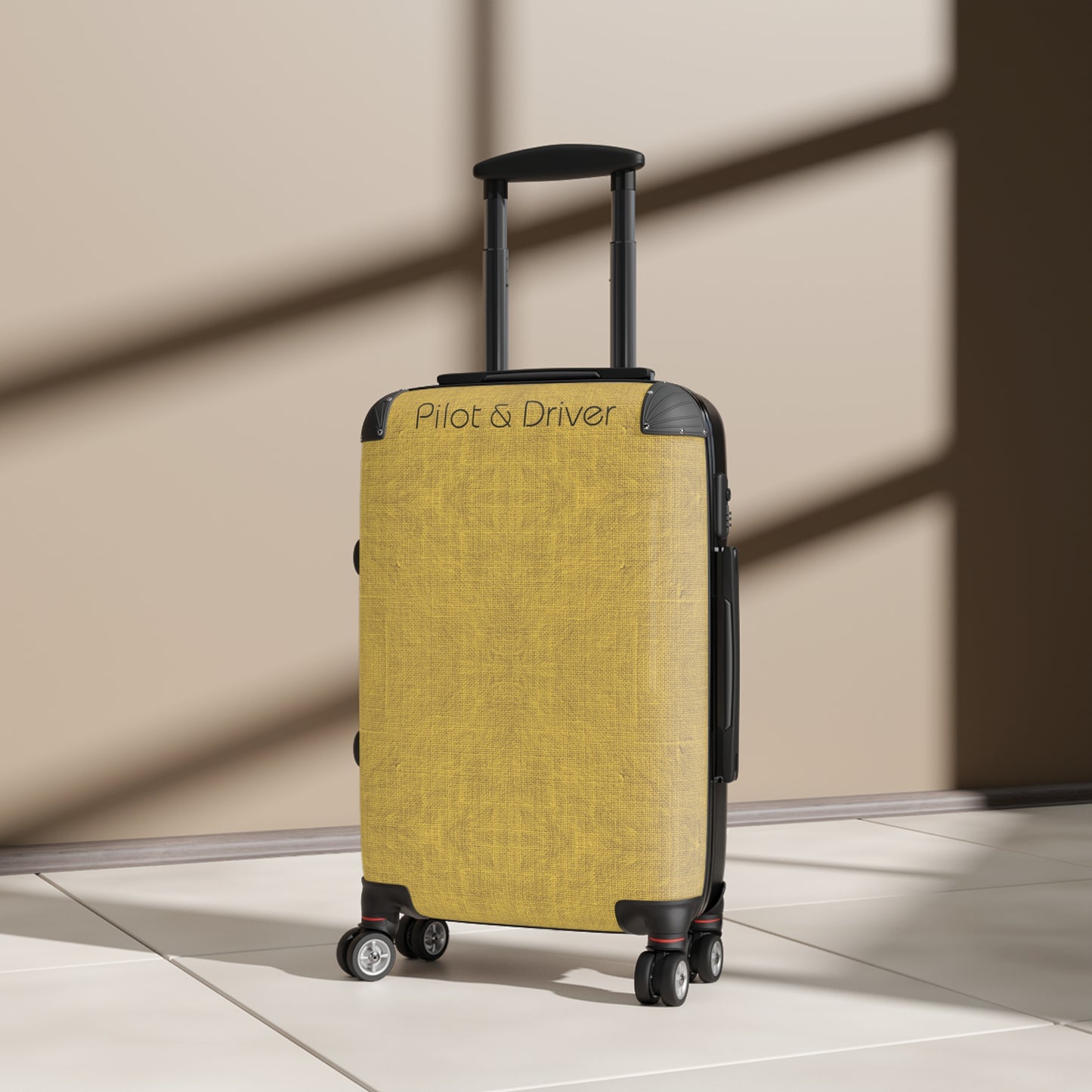 Pilot & Driver™ | Hardshell Suitcase | 3 Sizes | Mustard 01