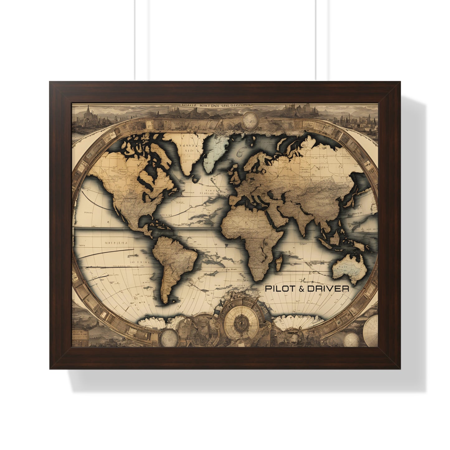 Vintage Maps Collection | Framed Giclée Print | Map 01