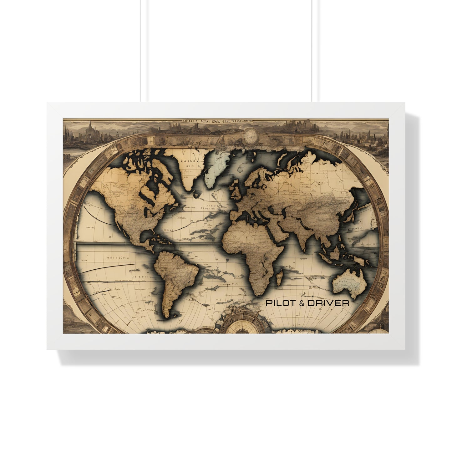 Vintage Maps Collection | Framed Giclée Print | Map 01