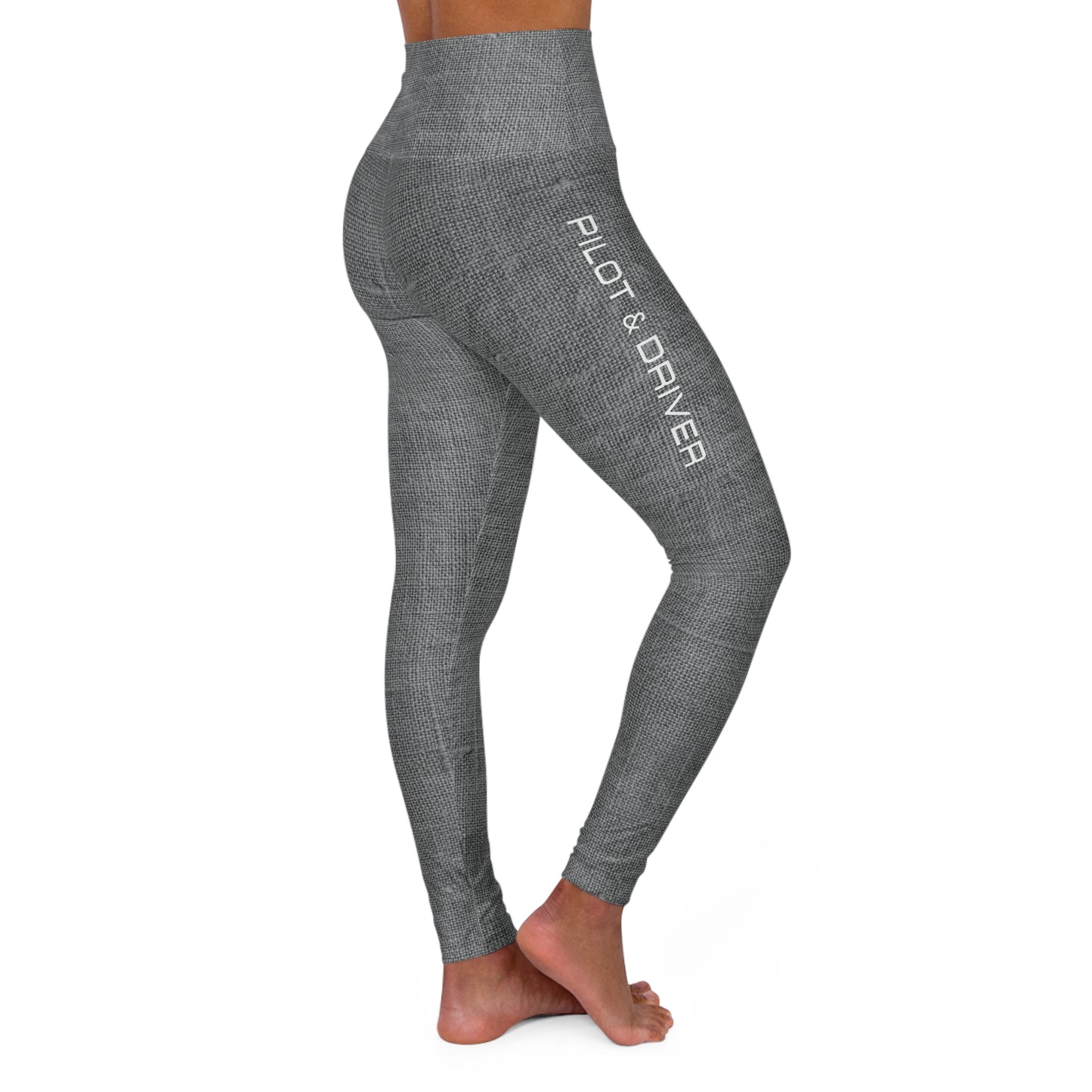 Pilot & Driver™ | High-Waisted Track Leggings | Charcoal Heather
