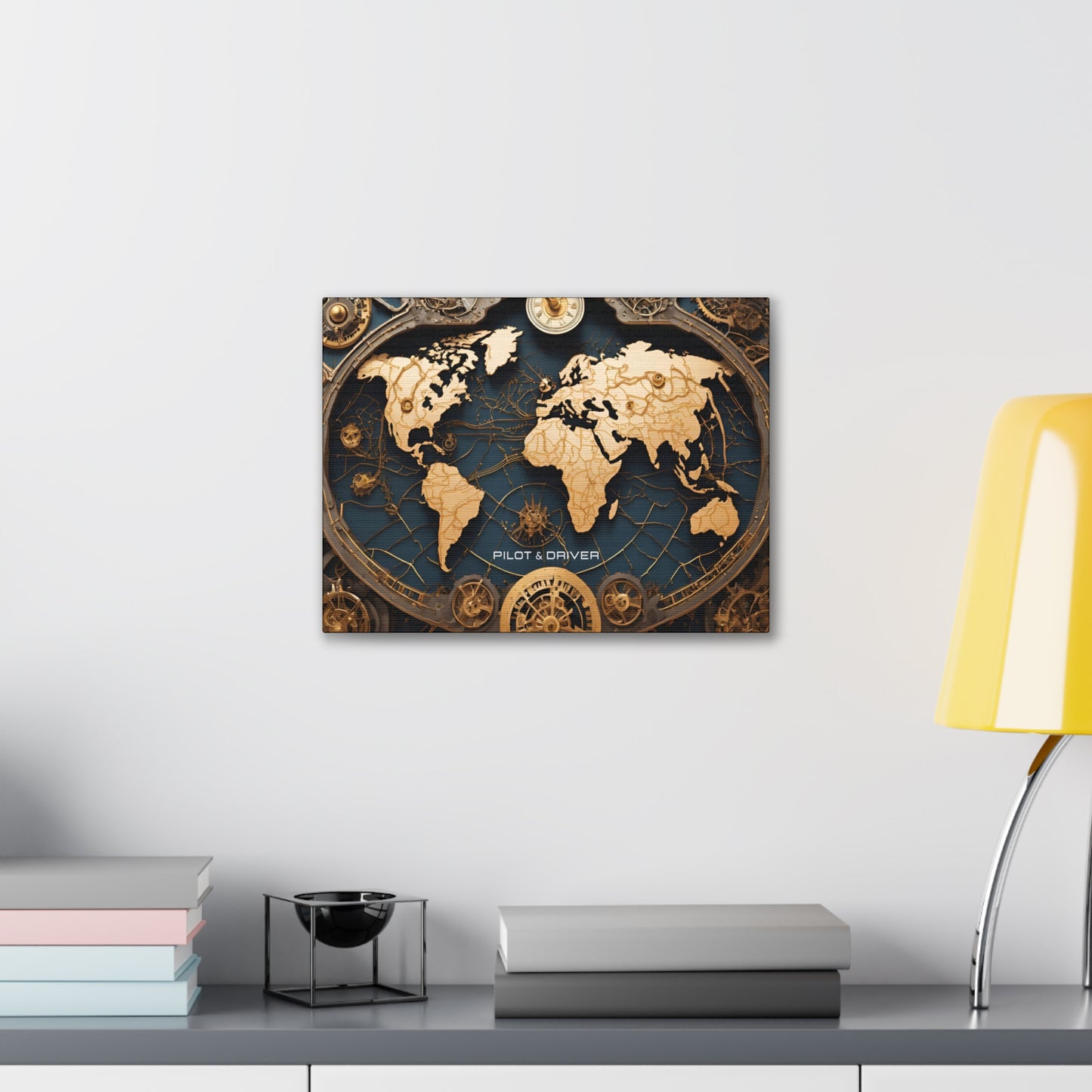 Pilot & Driver™ Vintage Maps Collection | Stretched Canvas Prints | Map 03