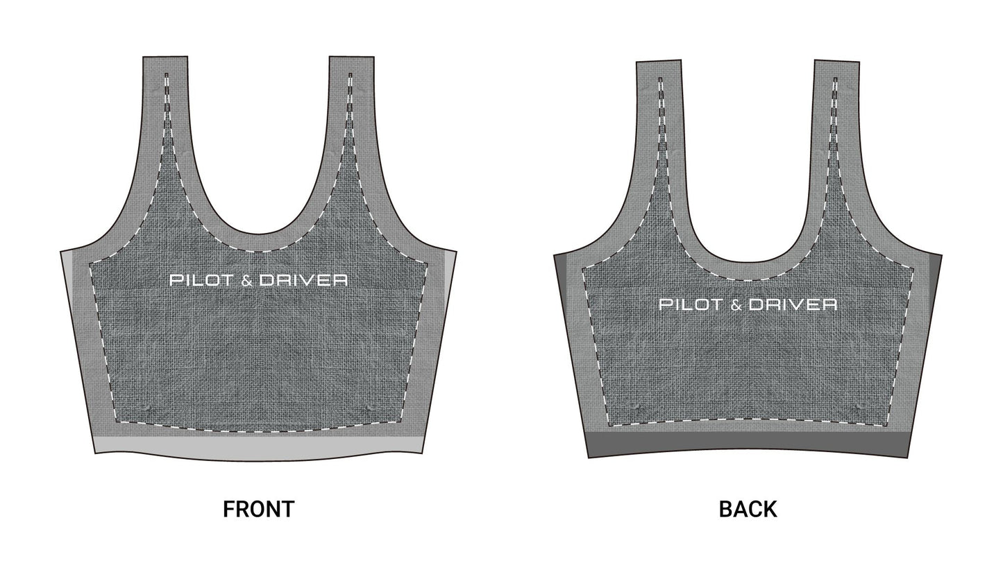 Pilot & Driver™ | Performance Sports Bra Charcoal Heather