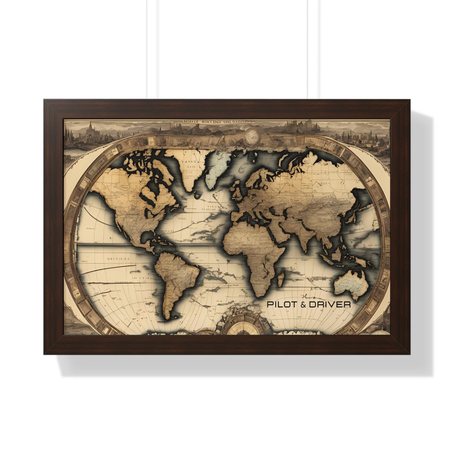Vintage Maps Collection | Framed Giclée Print | Map 01