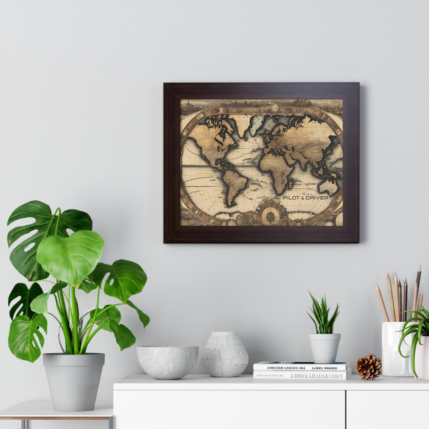 Vintage Maps Collection | Framed Giclée Print | Map 01