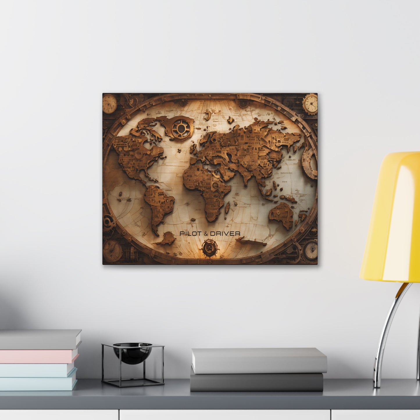 Pilot & Driver™ Vintage Maps Collection | Stretched Canvas Prints | Map 05