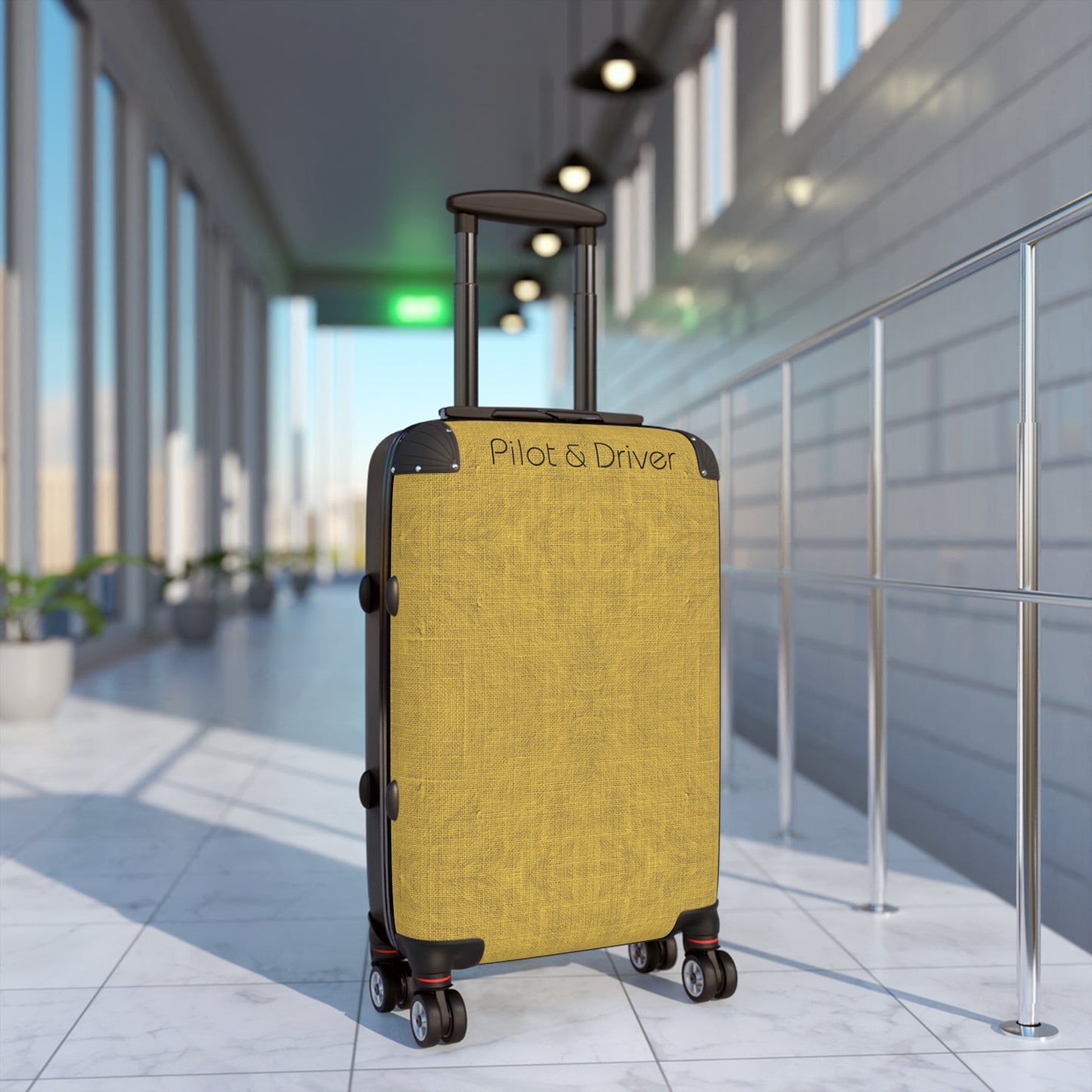 Pilot & Driver™ | Hardshell Suitcase | 3 Sizes | Mustard 01