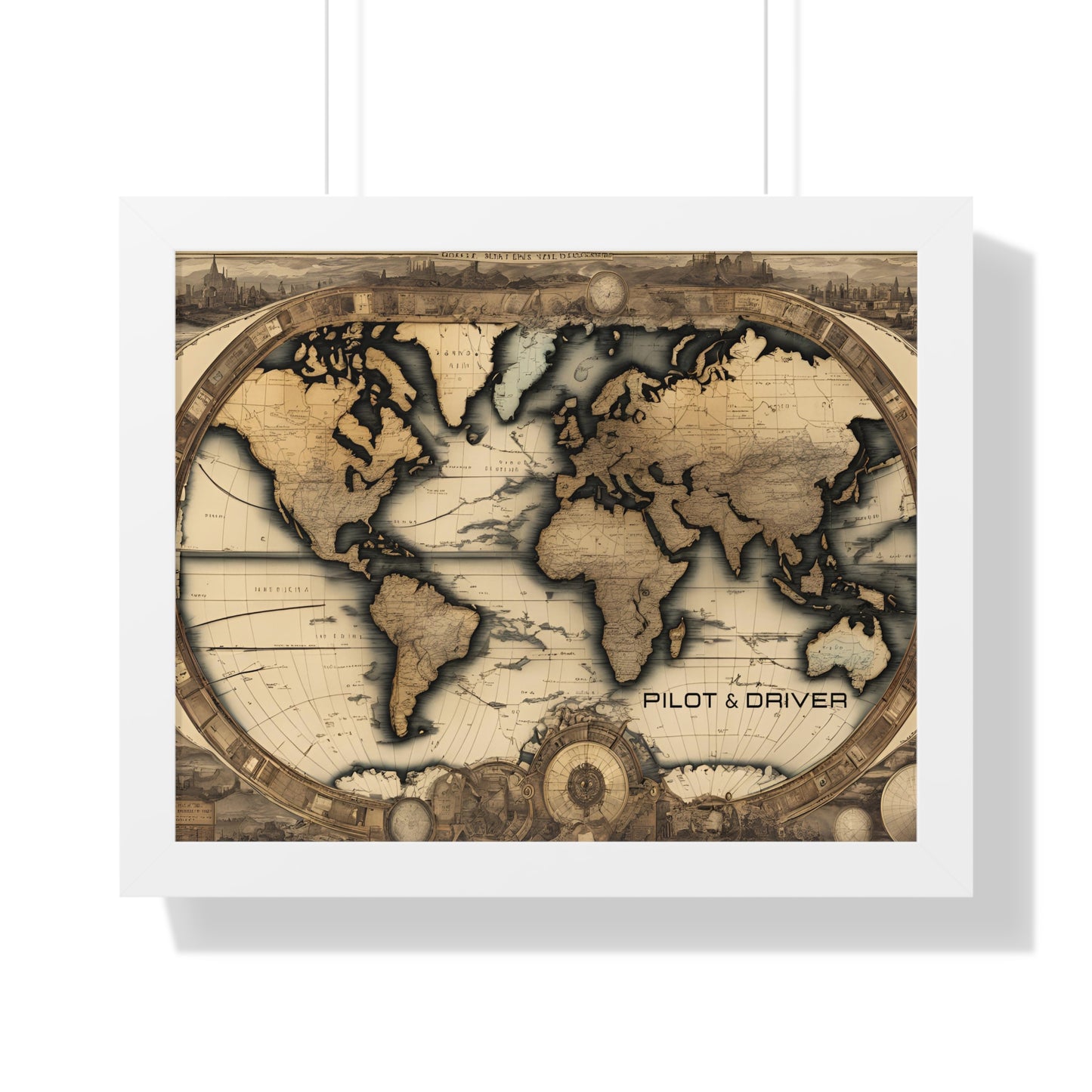 Vintage Maps Collection | Framed Giclée Print | Map 01