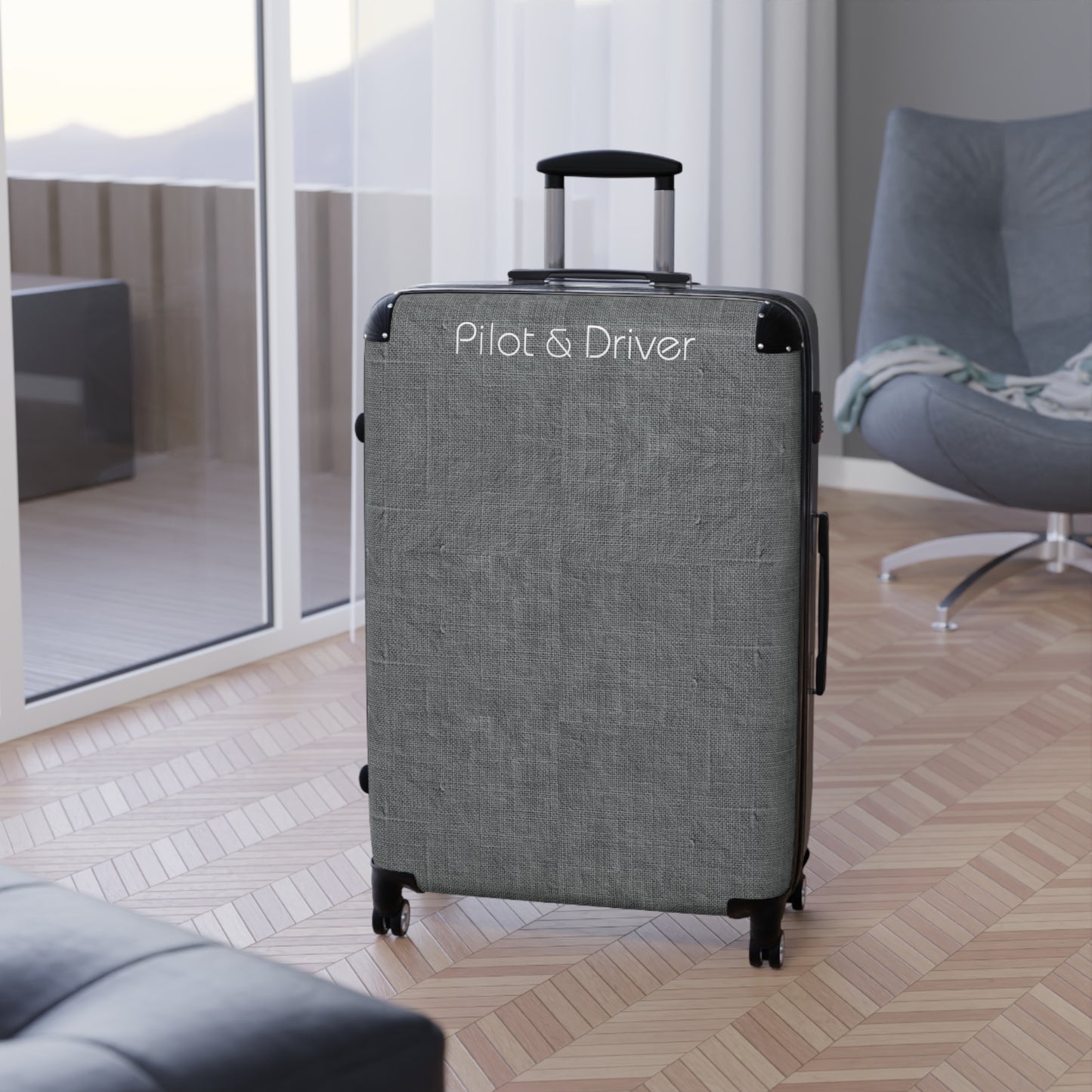 Pilot & Driver™ | Hardshell Suitcase | 3 Sizes | Charcoal