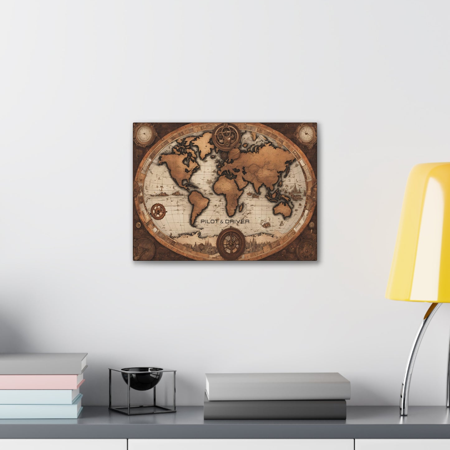 Pilot & Driver™ Vintage Maps Collection | Stretched Canvas Prints | Map 02