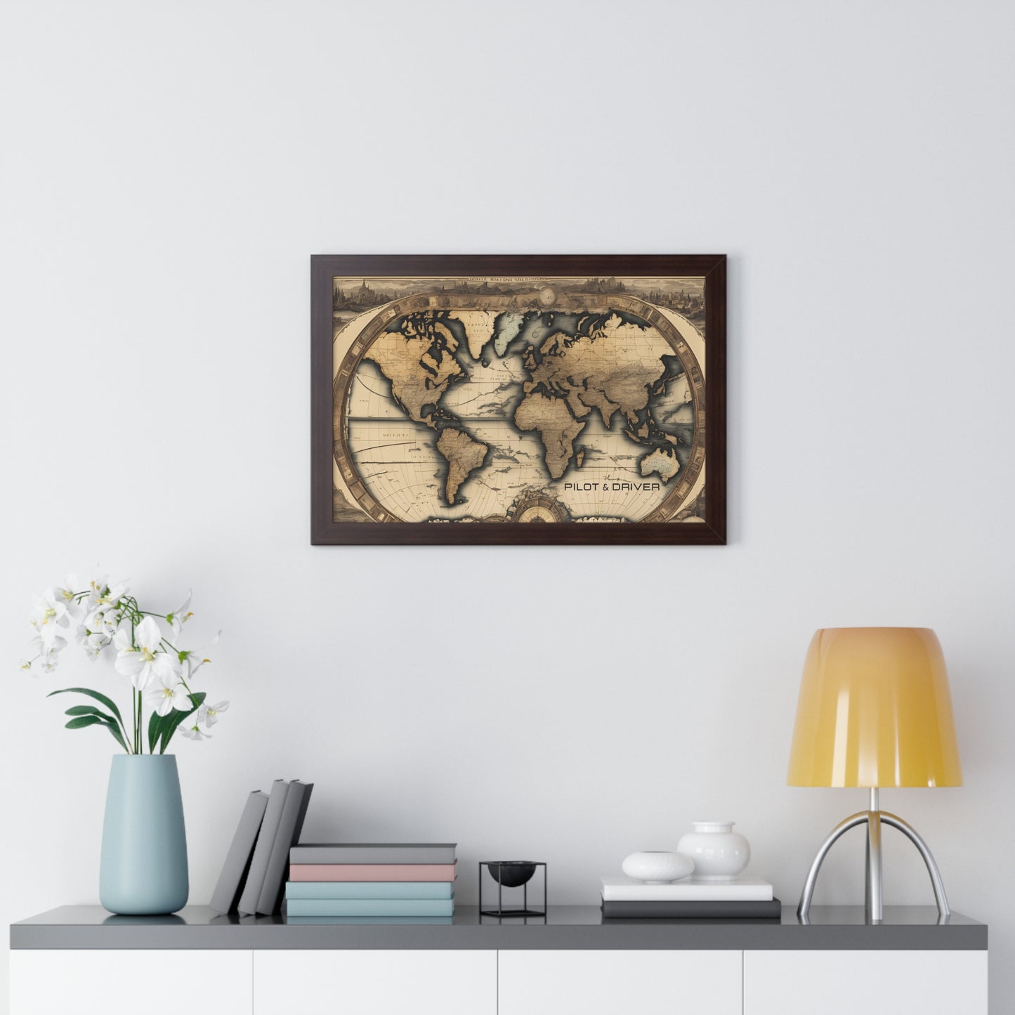 Vintage Maps Collection | Framed Giclée Print | Map 01
