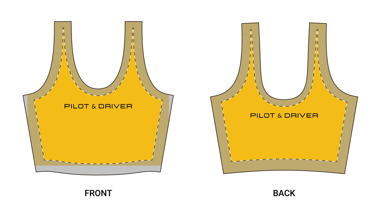 Pilot & Driver™ | Performance Sports Bra | Spicy Mustard