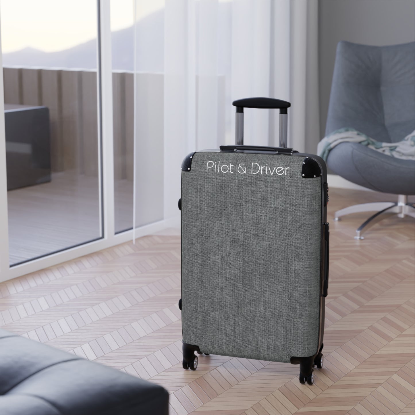Pilot & Driver™ | Hardshell Suitcase | 3 Sizes | Charcoal