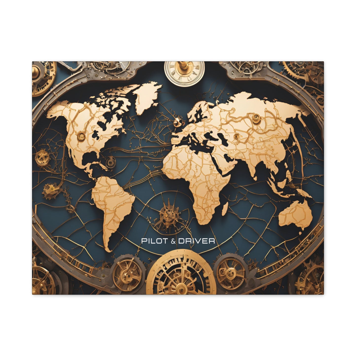 Pilot & Driver™ Vintage Maps Collection | Stretched Canvas Prints | Map 03