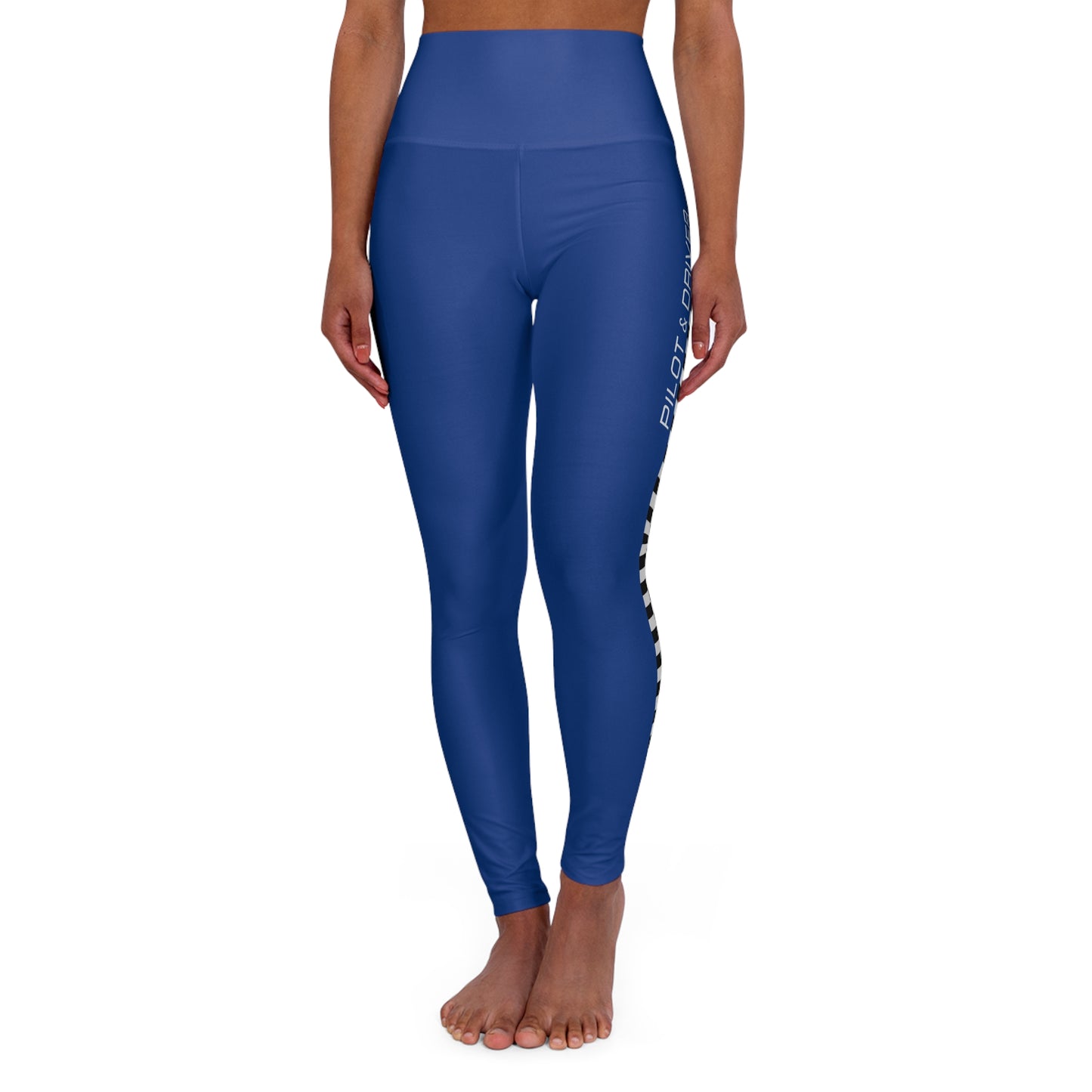 Pilot & Driver™ | High-Waisted Track Leggings | Ocean Blue 02