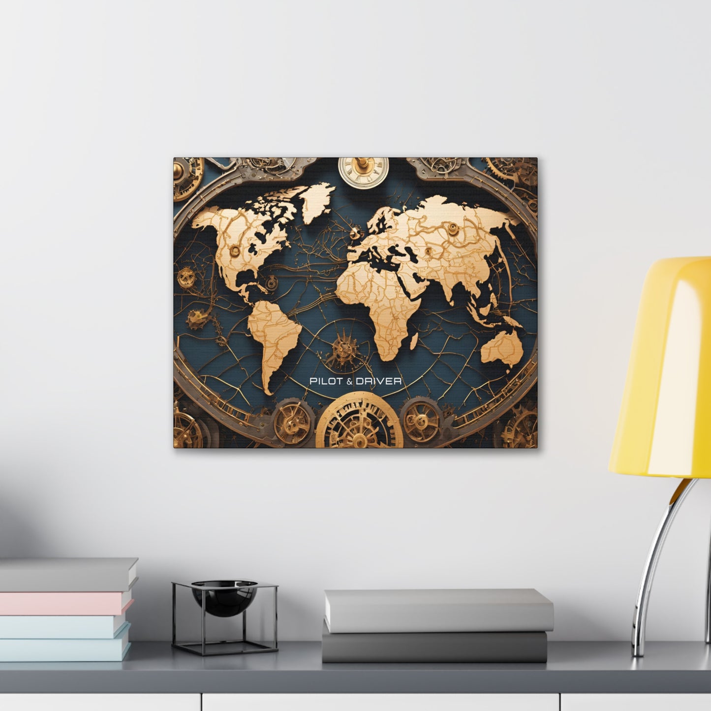 Pilot & Driver™ Vintage Maps Collection | Stretched Canvas Prints | Map 03