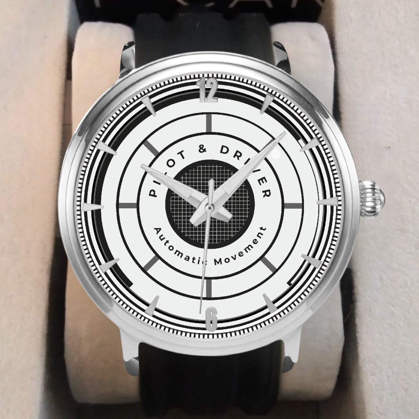 Pilot & Driver™ | Avia 01 | Automatic Watch | 46mm, Rubber Strap