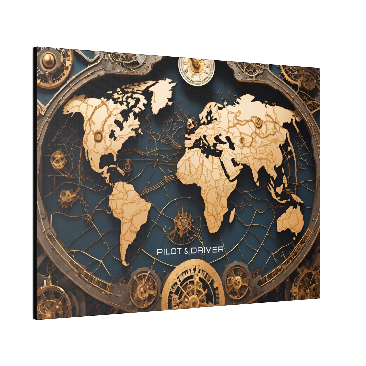 Pilot & Driver™ Vintage Maps Collection | Stretched Canvas Prints | Map 03