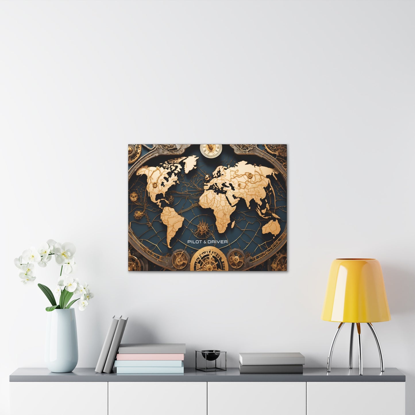 Pilot & Driver™ Vintage Maps Collection | Stretched Canvas Prints | Map 03