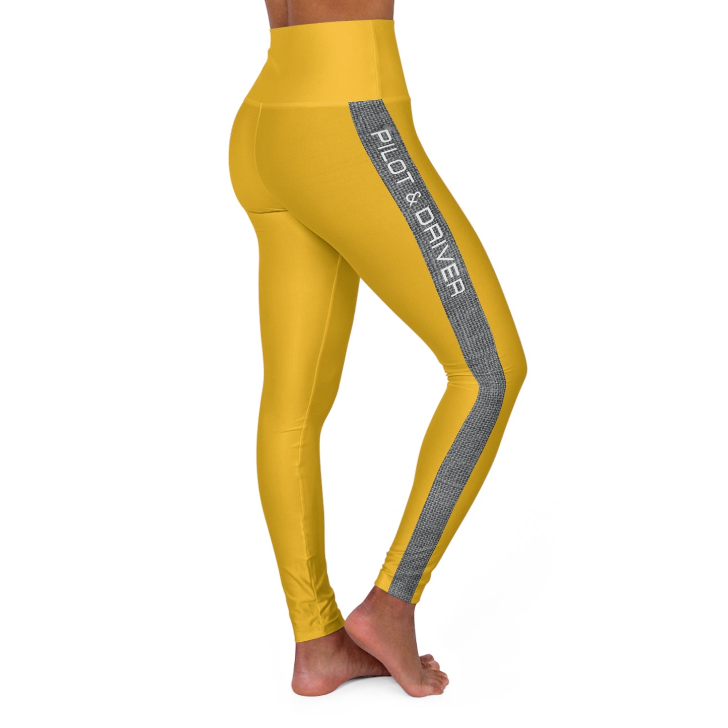 Pilot & Driver™ | High-Waisted Track Leggings | Spicy Mustard