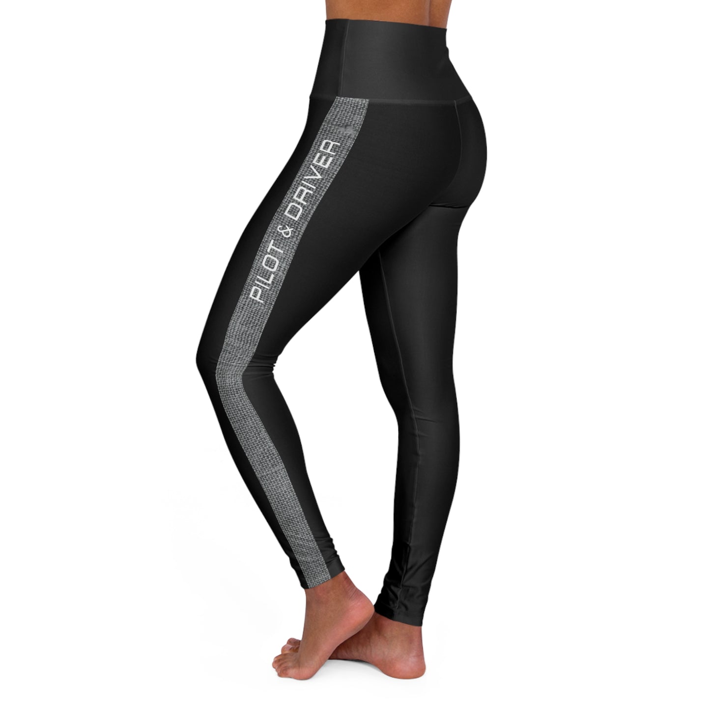 Pilot & Driver™ | High-Waisted Track Leggings | Onyx Black