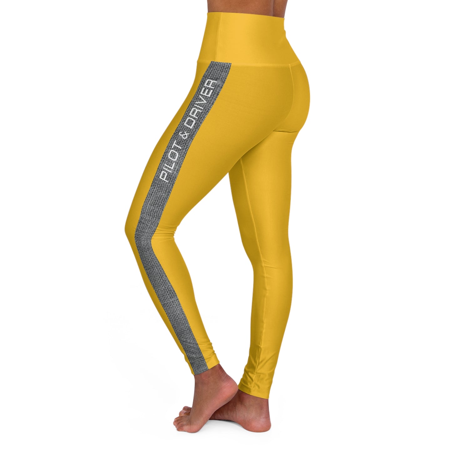 Pilot & Driver™ | High-Waisted Track Leggings | Spicy Mustard