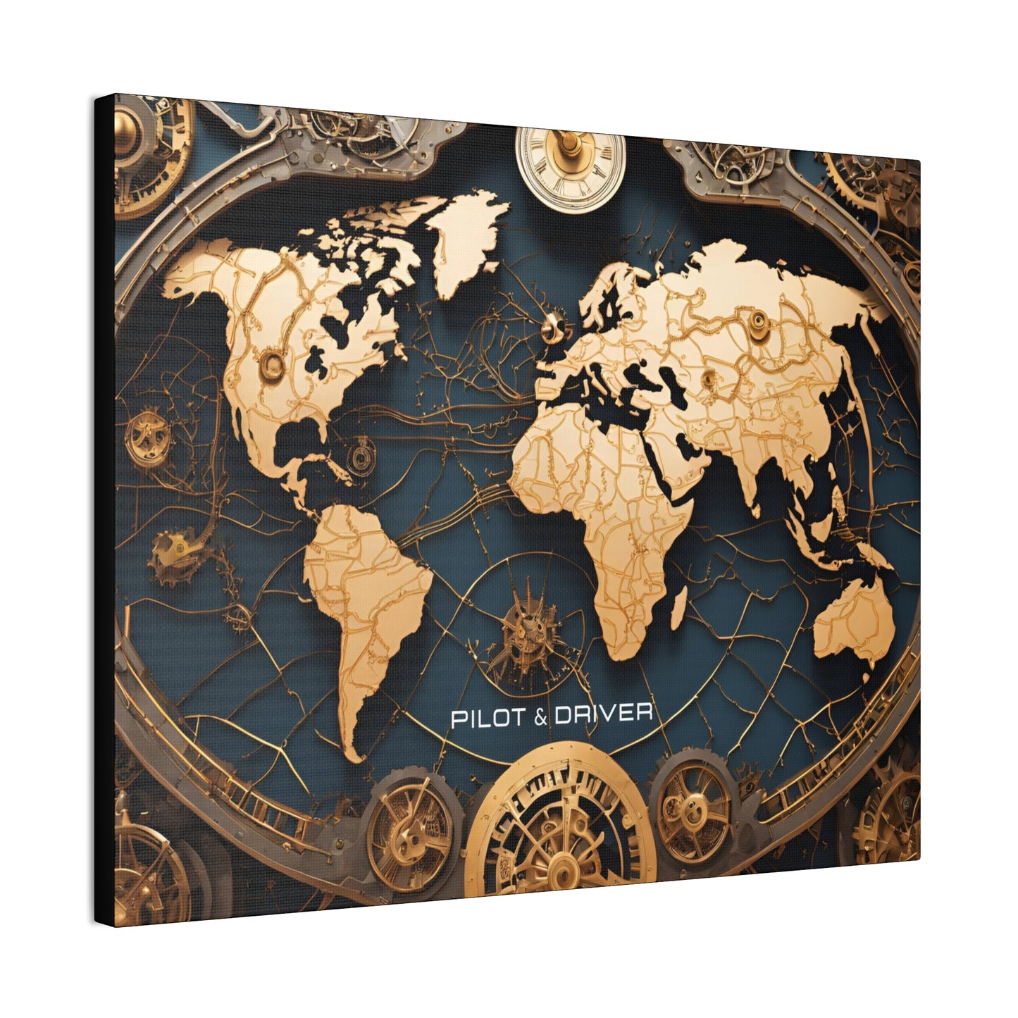 Pilot & Driver™ Vintage Maps Collection | Stretched Canvas Prints | Map 03