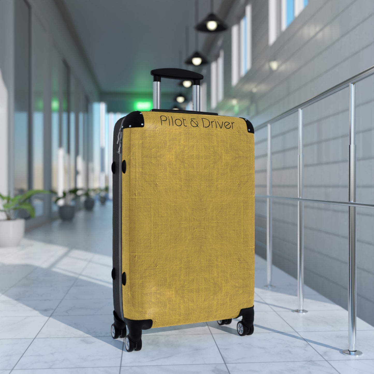 Pilot & Driver™ | Hardshell Suitcase | 3 Sizes | Mustard 01