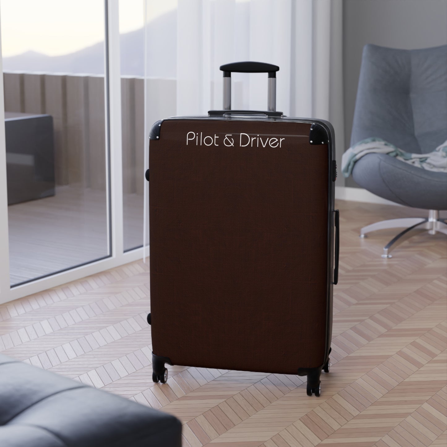 Pilot & Driver™ | Hardshell Suitcase | 3 Sizes | Chocolate