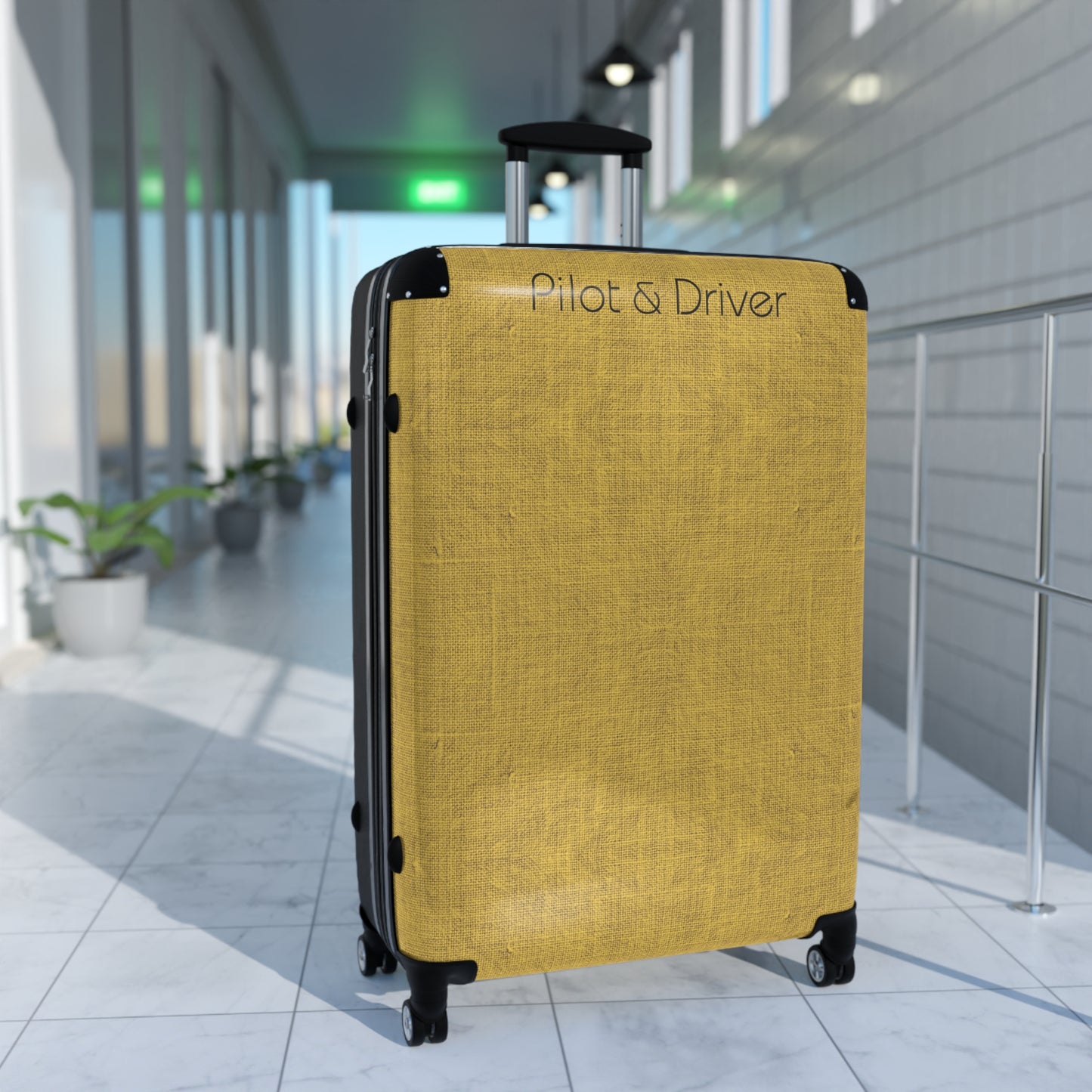 Pilot & Driver™ | Hardshell Suitcase | 3 Sizes | Mustard 01