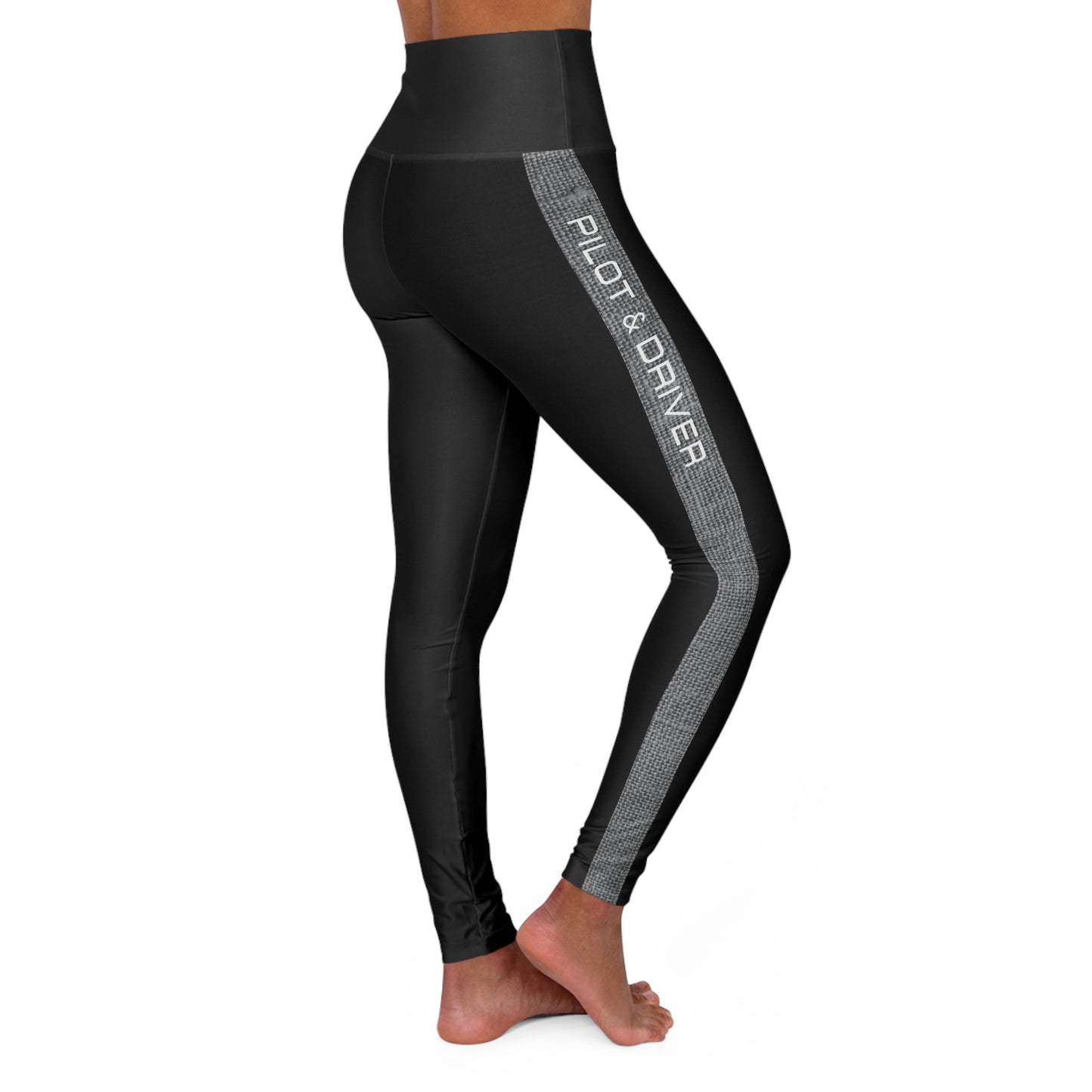 Pilot & Driver™ | High-Waisted Track Leggings | Onyx Black
