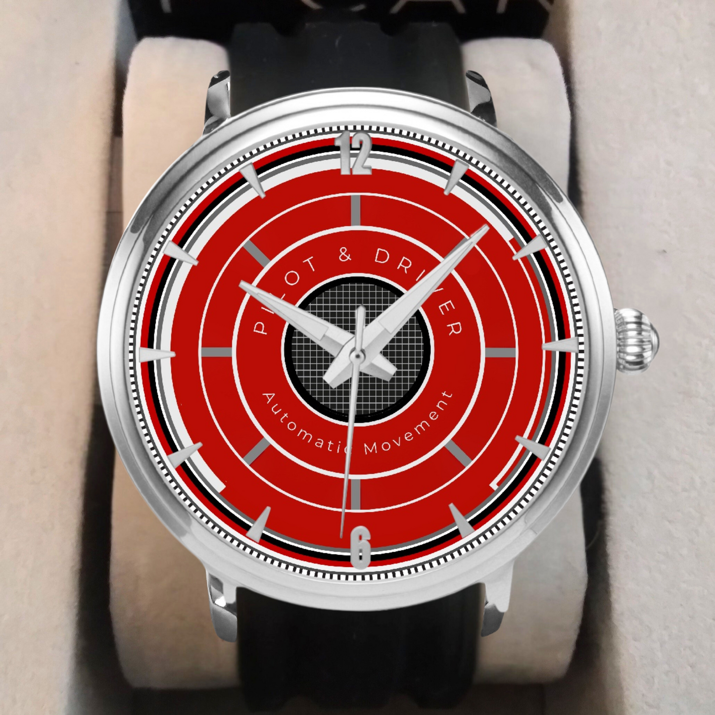 Pilot & Driver™ | Avia 04 | Automatic Watch | 46mm, Rubber Strap
