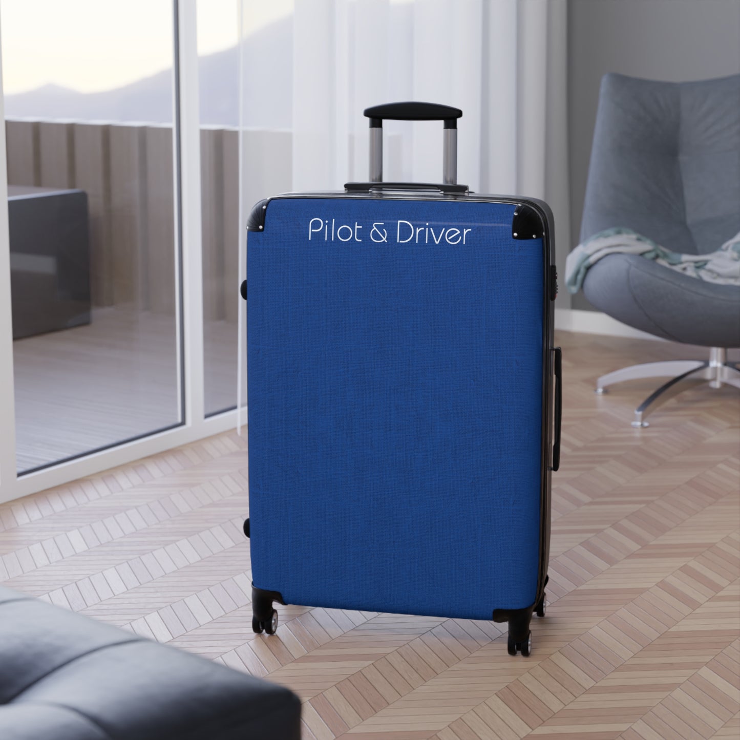 Pilot & Driver™ | Hardshell Suitcase | 3 Sizes | Cool Blue