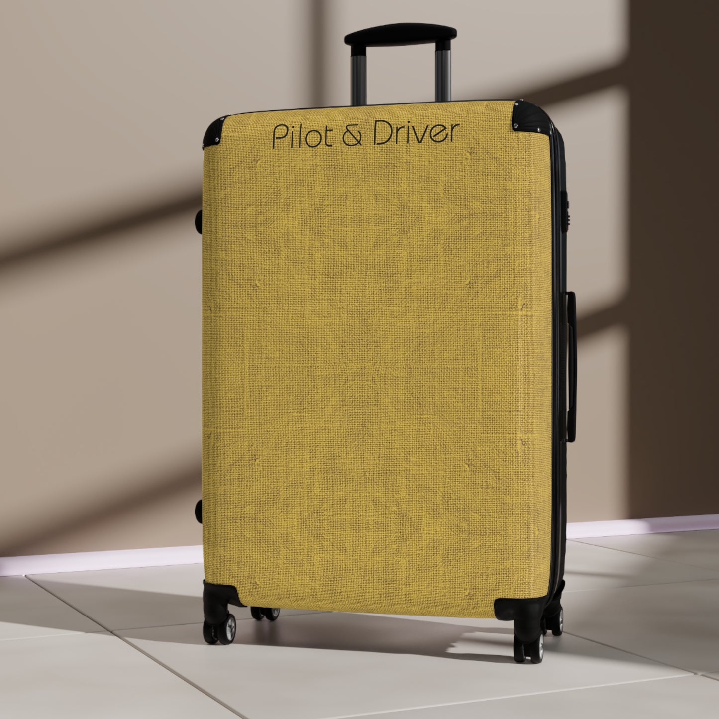 Pilot & Driver™ | Hardshell Suitcase | 3 Sizes | Mustard 01