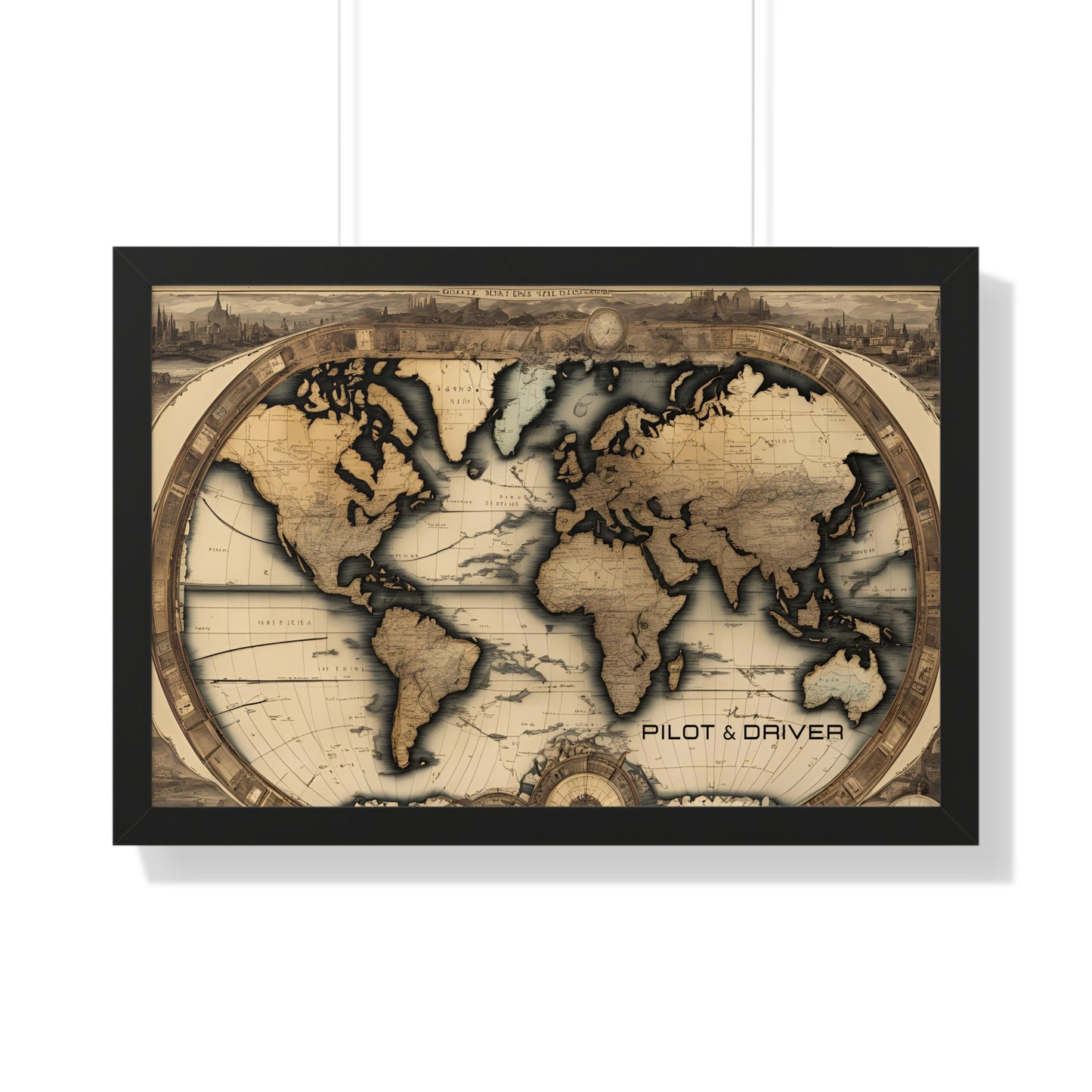 Vintage Maps Collection | Framed Giclée Print | Map 01