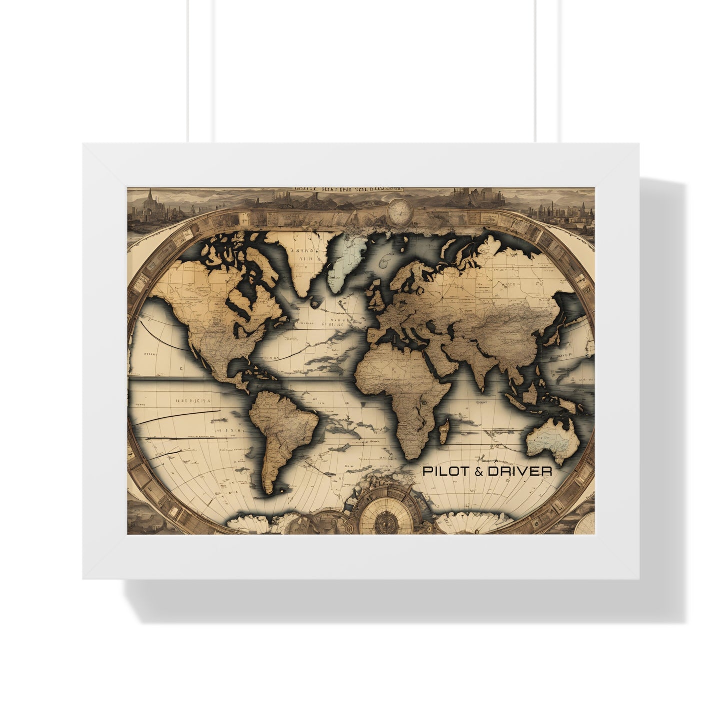 Vintage Maps Collection | Framed Giclée Print | Map 01