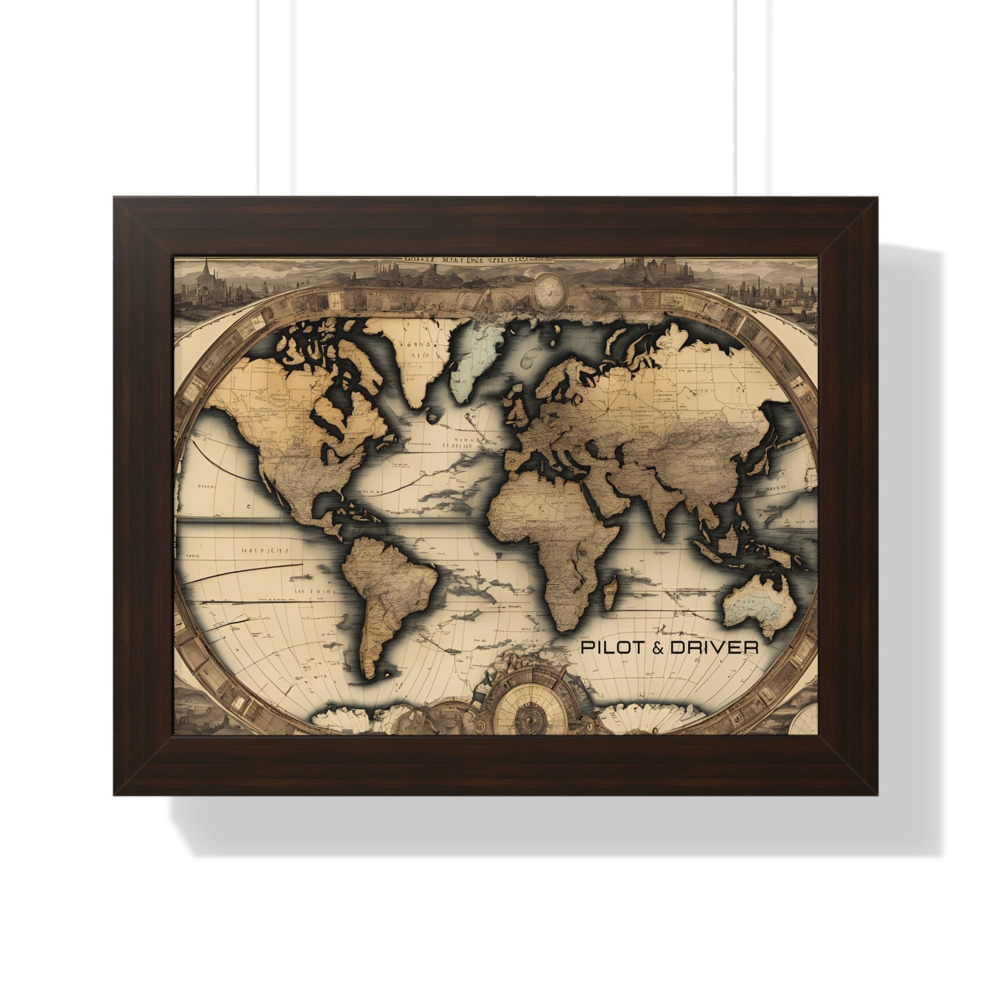 Vintage Maps Collection | Framed Giclée Print | Map 01