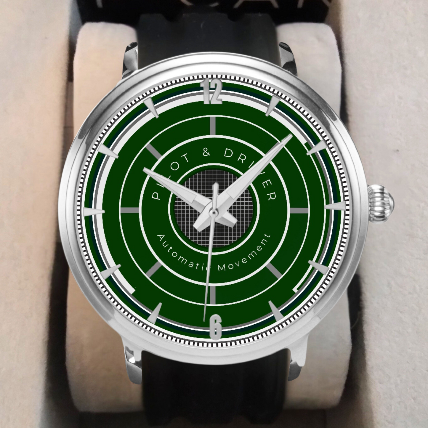 Pilot & Driver™ | Avia 05 |Automatic Watch | 46mm, Rubber Strap