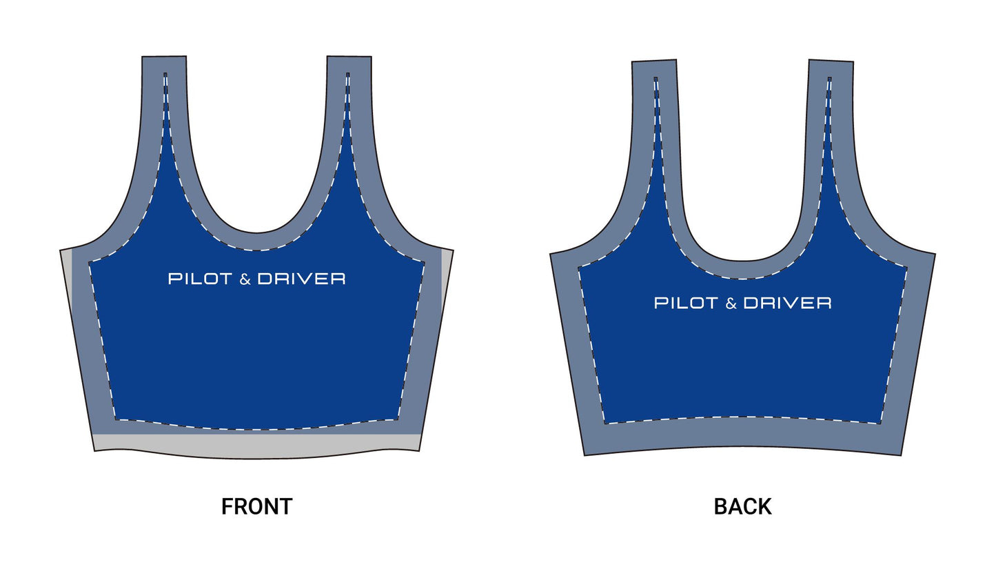 Pilot & Driver™ | Performance Sports Bra | Ocean Blue