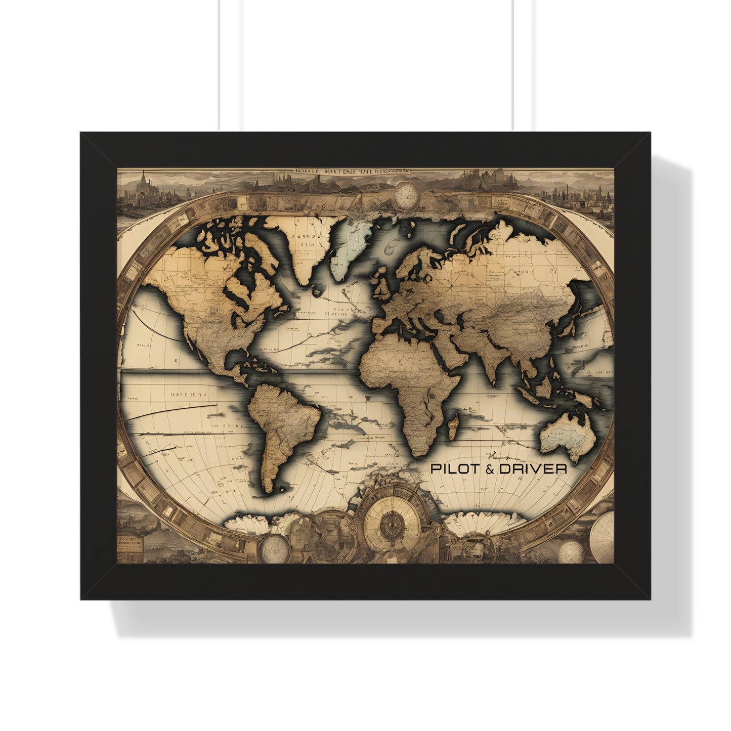 Vintage Maps Collection | Framed Giclée Print | Map 01