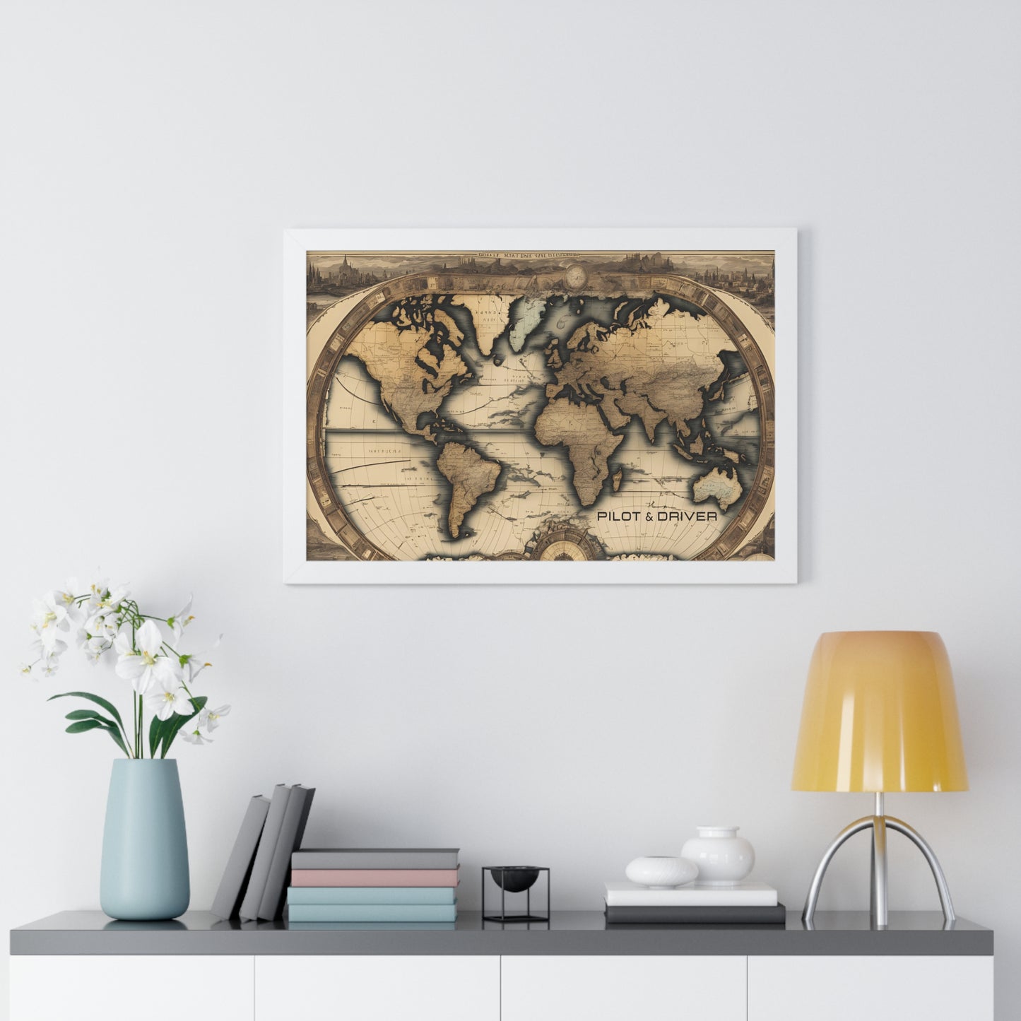 Vintage Maps Collection | Framed Giclée Print | Map 01