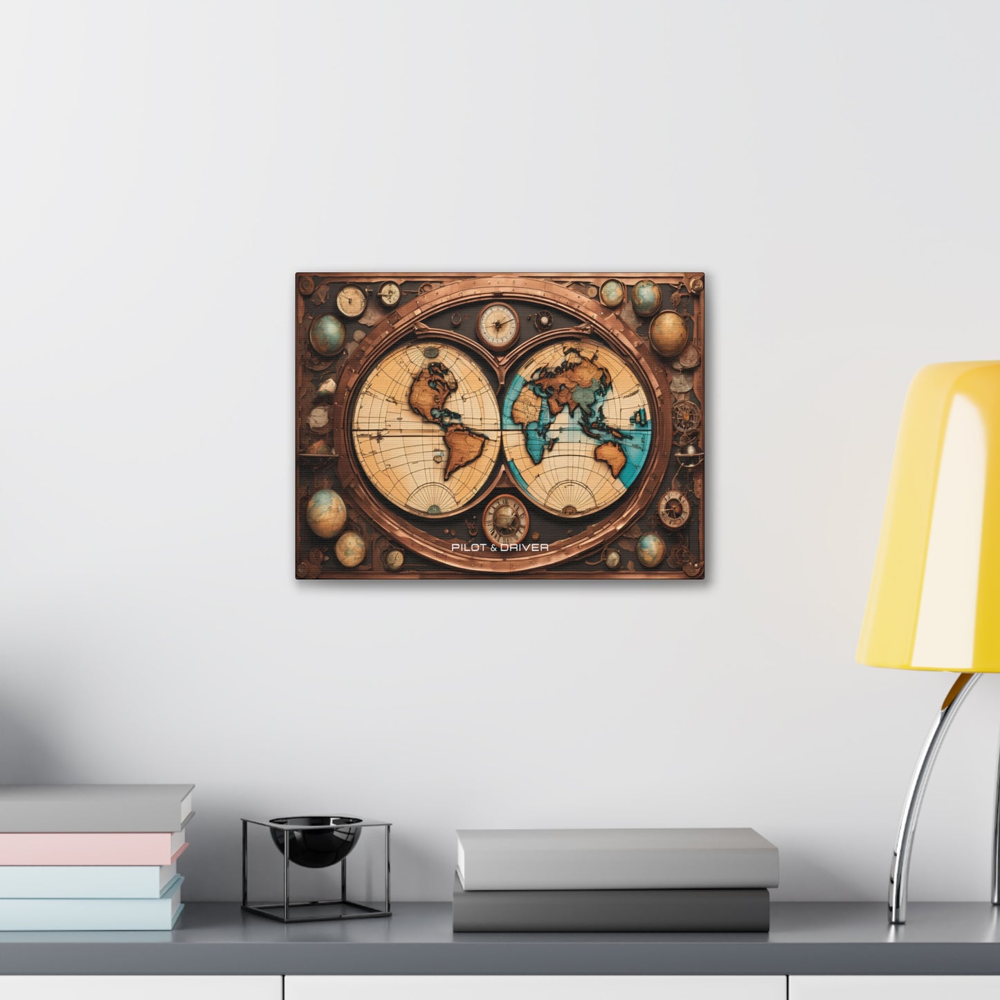 Pilot & Driver™ Vintage Maps Collection | Stretched Canvas Prints | Map 04